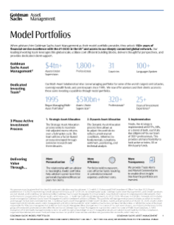 goldman sachs model portfolios one pager