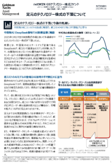 足元のテクノロジー株式の下落について