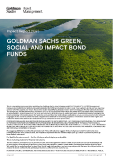 impact report 2023: goldman sachs green, social and impact bond funds