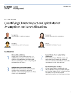 quantifying climate impact on capital market assumptions and asset allocations