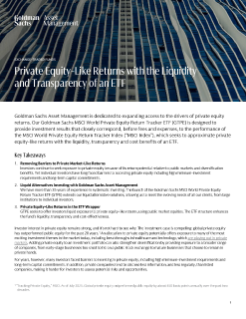 private equity-like returns with the liquidity and transparency of etfs