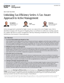 unlocking tax efficiency: a tax-aware approach to active management