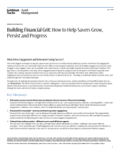 building financial grit: how to help savers grow, persist, and progress