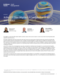 active etf due diligence: a combination of art and science