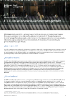 eltif: una vía de acceso a los mercados privados