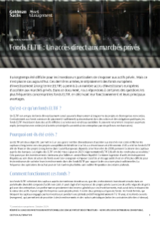 fonds eltif : un accès direct aux marchés privés