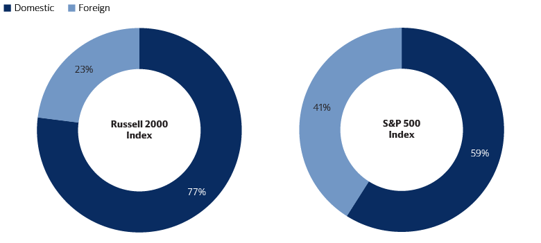 % Foreign vs US Revenue