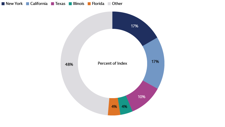 Five states represent more than half the muni Index