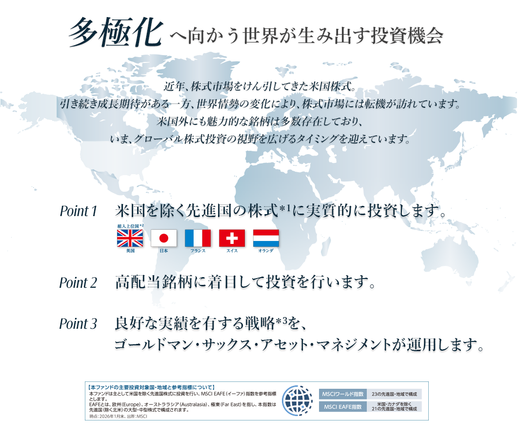 多極化へ向かう世界が生み出す投資機会